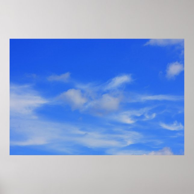 Póster Fondo del cielo azul. (Frente)