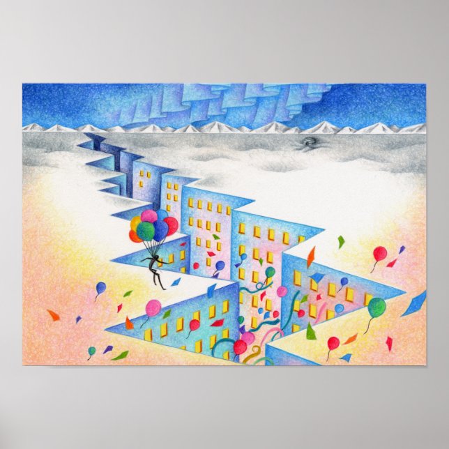 Póster Fondo del hielo. Ciudad de grietas. (Frente)