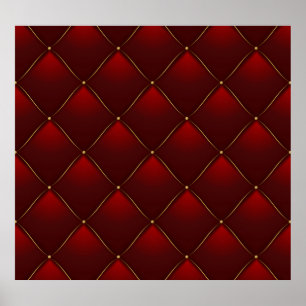Póster Fondo del hilo de oro rojo acabado