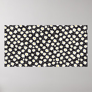 Póster Fondo del patrón de margarita sin soldadura