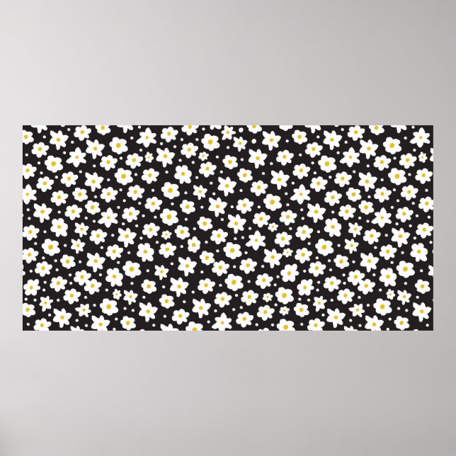 Póster Fondo del patrón de margarita sin soldadura (Frente)
