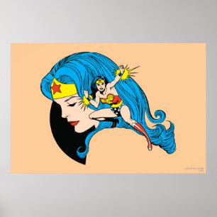 Póster Fondo del perfil de la mujer maravilla