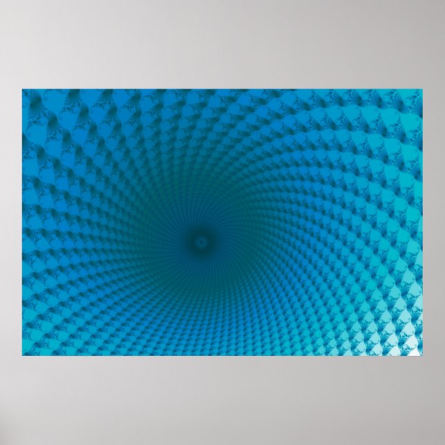 Póster Fondo del Poster del Mar Azul profundo (Frente)