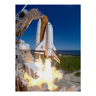 Póster Fondo del transbordador espacial