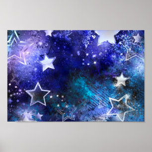 Póster Fondo espacial con estrellas