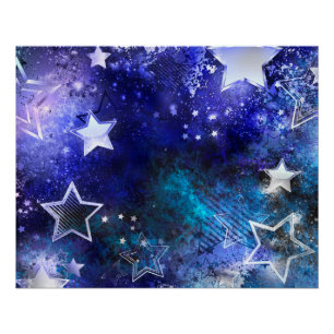 Póster Fondo espacial con estrellas