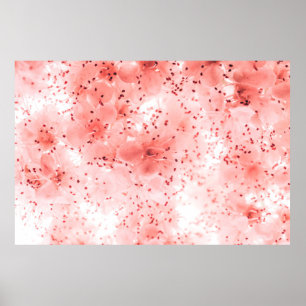 Póster Fondo floral abstracto de flores rosadas sobre pas