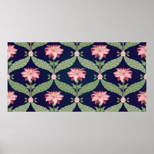 Póster Fondo floral vintage inmaculado. Flor de fantasía