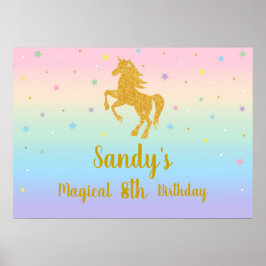 Póster Fondo fotográfico de la fiesta de cumpleaños de Un