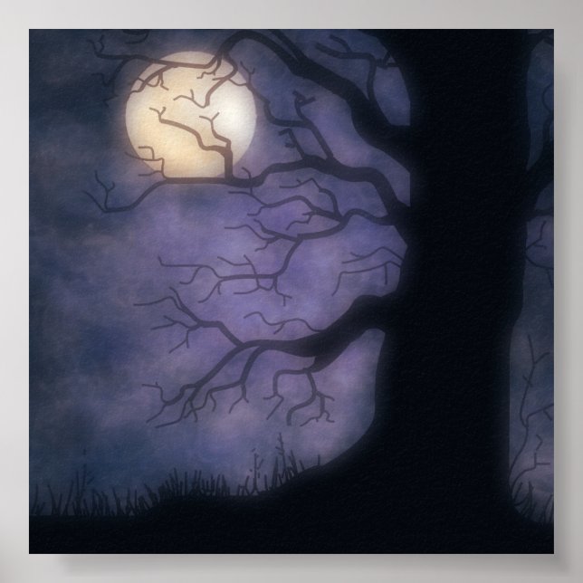 Póster Fondo fotográfico de la noche de Halloween (Frente)