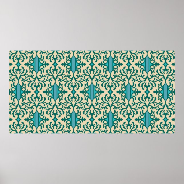 Póster Fondo incomparable de un adorno floral, Fashio (Frente)