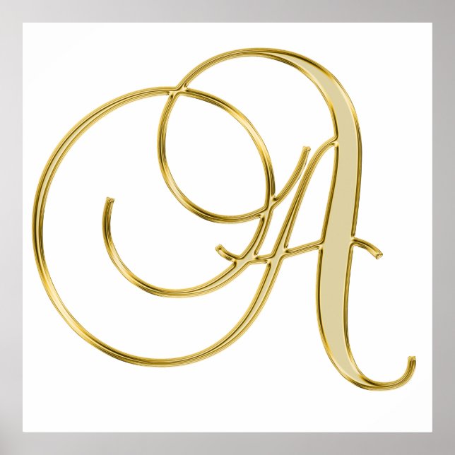 Póster Fondo inicial de la letra alfabética (Frente)