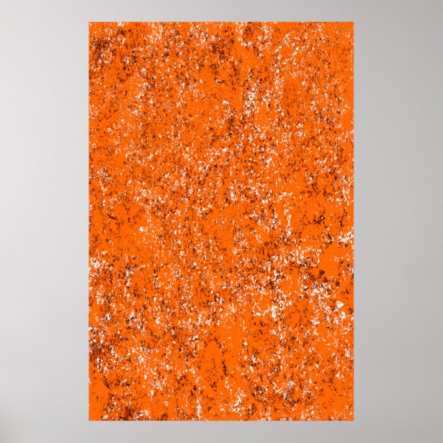 Póster Fondo moreno oscuro. Naranja blanco negro o (Frente)