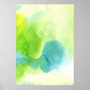 Póster Fondo pintado a mano 16 de la acuarela abstracta