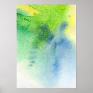Póster Fondo pintado a mano 8 de la acuarela abstracta