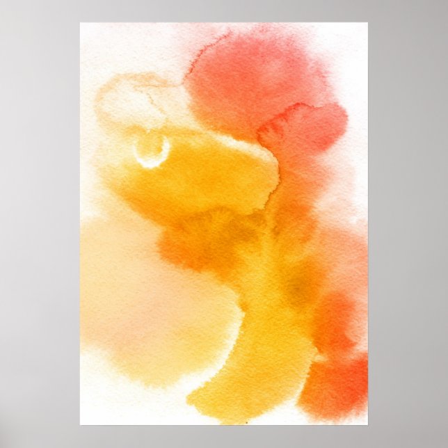 Póster Fondo pintado a mano de acuarela abstracta 13 (Frente)