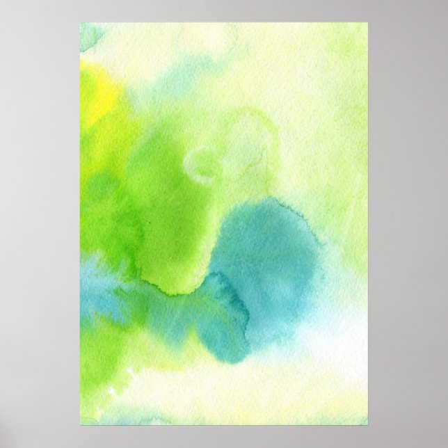 Póster Fondo pintado a mano de acuarela abstracta 16 (Frente)