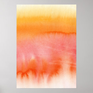 Póster Fondo pintado a mano de acuarela abstracta 17