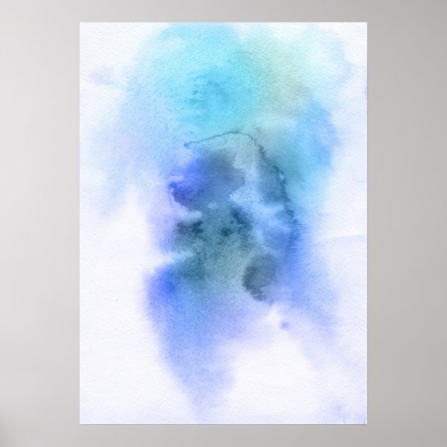Póster Fondo pintado a mano de acuarela abstracta 9 (Frente)