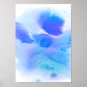 Póster Fondo pintado a mano de la acuarela abstracta