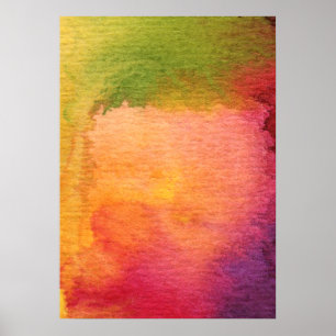 Póster Fondo pintado de acuarela abstracta