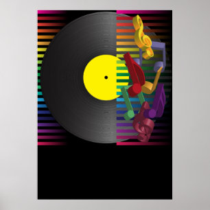 Póster Fondo retro del fiesta