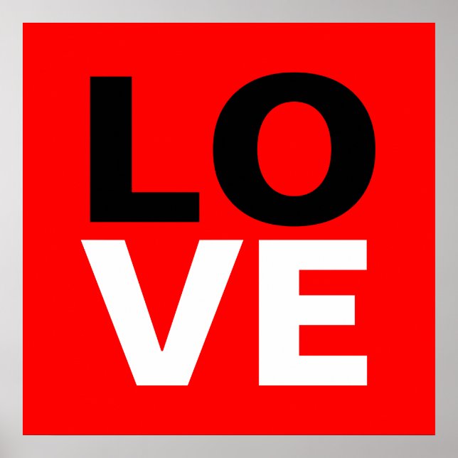 Póster Fondo Rojo Única Amor Romance (Frente)