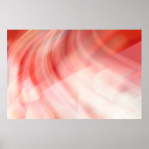 Póster fondo rojo y rosa abstracto con anillos blancos