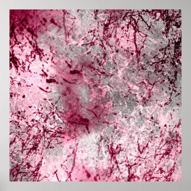 Póster fondo rosado, deco, patrón, abstracto, envejecido, (Frente)