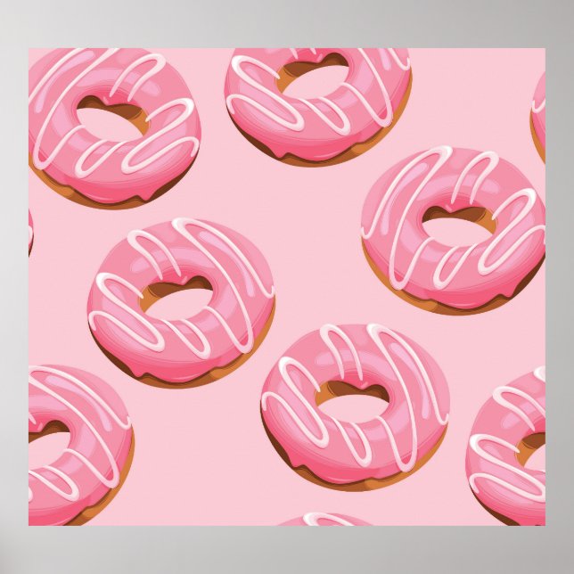 Póster Fondo transparente de donuts acristalados (Frente)