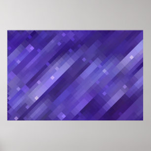 Póster Fondo violeta de mosaico abstracto brillante con g