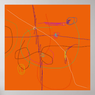 Póster Fondo Vivid Naranja