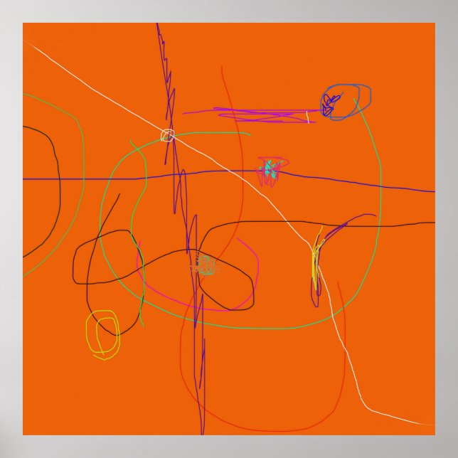 Póster Fondo Vivid Naranja (Frente)