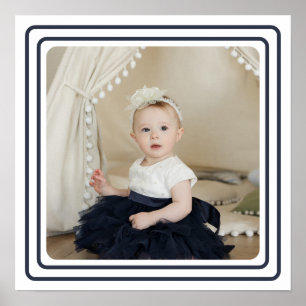 Póster Fondo y Borde de Color Personalizado con Foto
