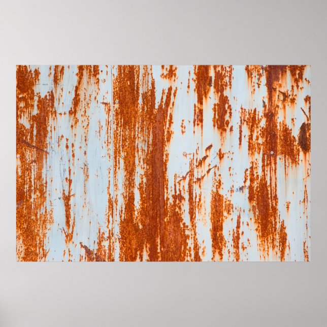 Póster fondo y textura de pared de acero oxidado grunge (Frente)