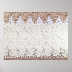 Póster Fondo y textura del paño de encaje