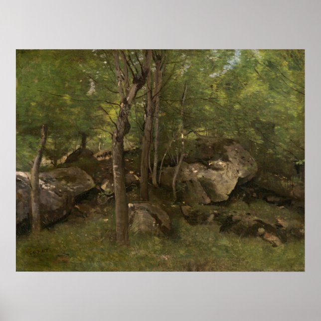 Póster Fontainebleau - Jean-Baptiste - Bella Artes Corot (Frente)