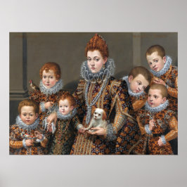 Póster Fontana - Bianca Maselli y sus seis hijos