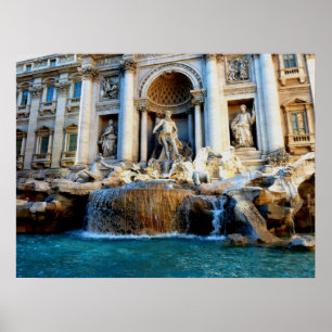 Póster Fontana de Trevi, Roma, Italia