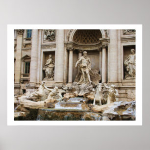 Póster Fontana de Trevi Roma Italia Foto de viaje