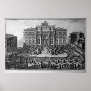Póster Fontana di Trevi Roma - Giovanni Battista Piranesi