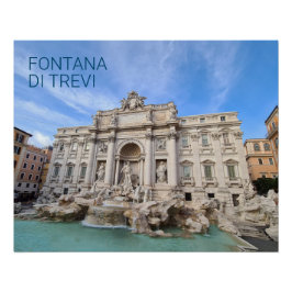 Póster Fontana di Trevi Roma Italia Feriado de Fiesta Pan