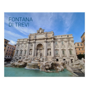 Póster Fontana di Trevi Roma Italia Feriado de Fiesta Pan