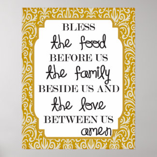 Póster Food, Family, Love...Amen