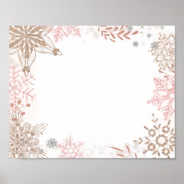 Póster Food Station Winter Wonderland Pink Gold  Poster (Frente)