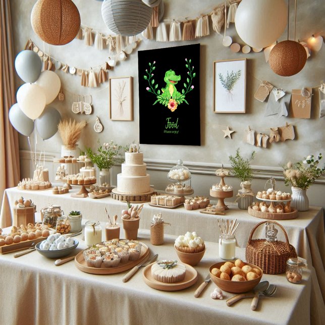 Póster Food Table Sign Alligator Baby Shower Poster (Subido por el creador)