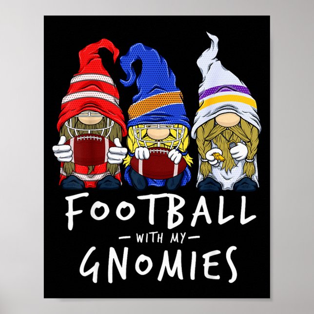 Póster Football Gnomes Football With My Gnomies For Boys  (Frente)