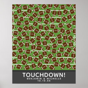 Póster Football Guest Book Poster - 100 Spaces