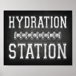 Póster Football HYDRATION STATION Sign Chalk Print