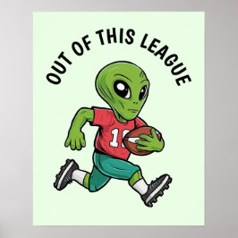 Póster Footballer Alien